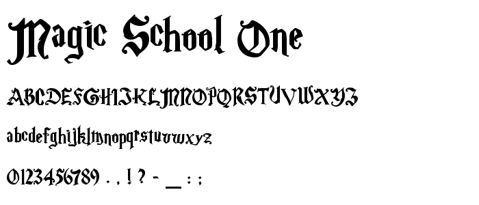 Magic School One font